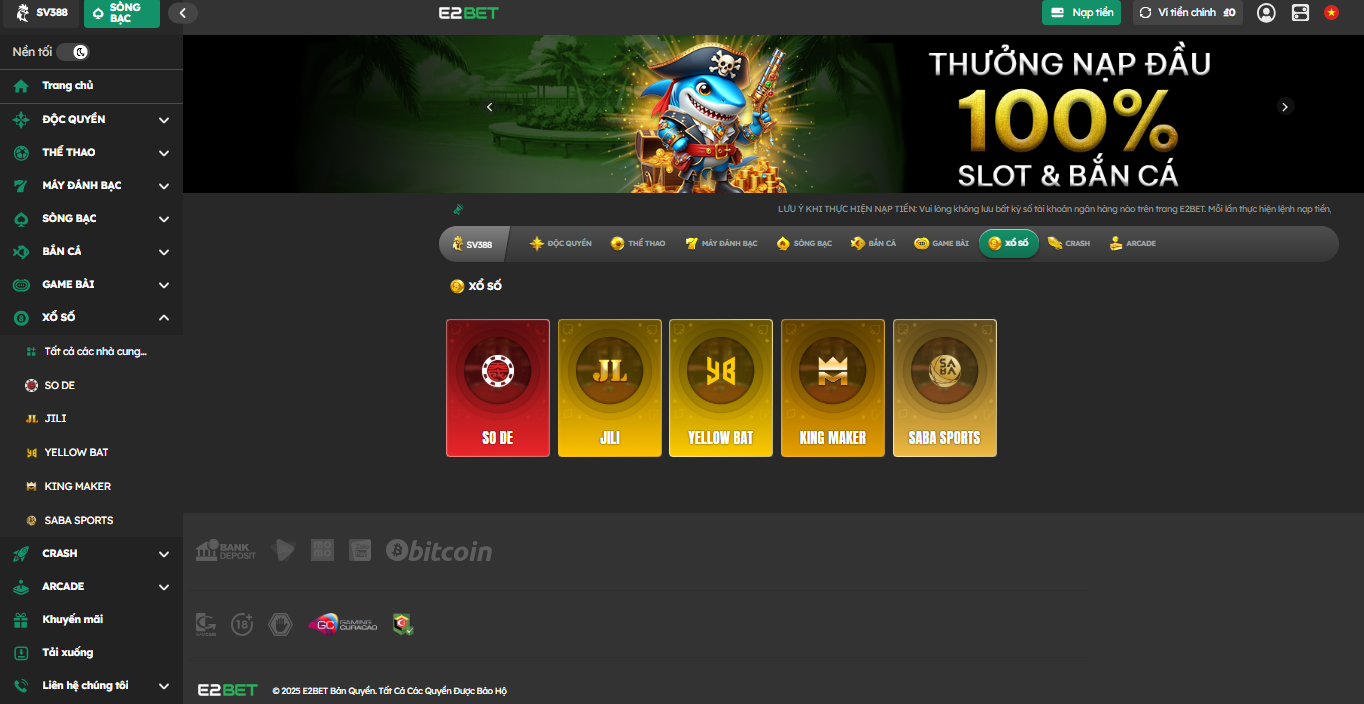 Xổ Số E2BET: Sảnh Chơi Đỉnh Cao Với Sản Phẩm Đa Dạng Xổ Số E2BET: Sảnh Chơi Đỉnh Cao Với Sản Phẩm Đa Dạng